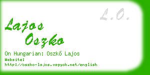 lajos oszko business card